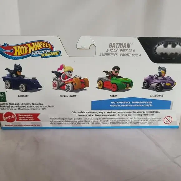 Batman Catwoman Robin Harley Quinn Racer Verse Mini Vehicles - 4 Pack - Picture 4 of 8
